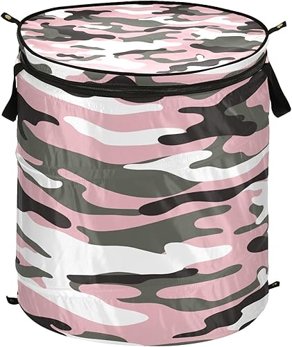 cubbies estanterías cestas plegables organización y cajas de almacenamiento para hoja Camuflaje Rosa Blanco, cesta para ropa sucia