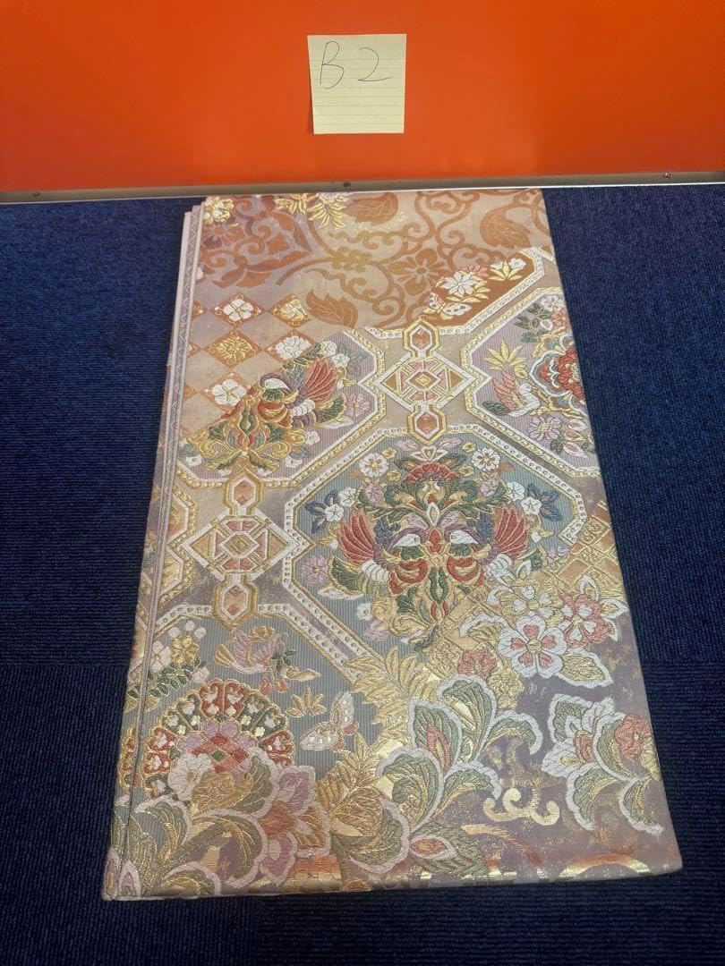 本袋帯 京都 西陣 川島織物 高級 本金 正絹 絹 金糸 色紙文 名物裂