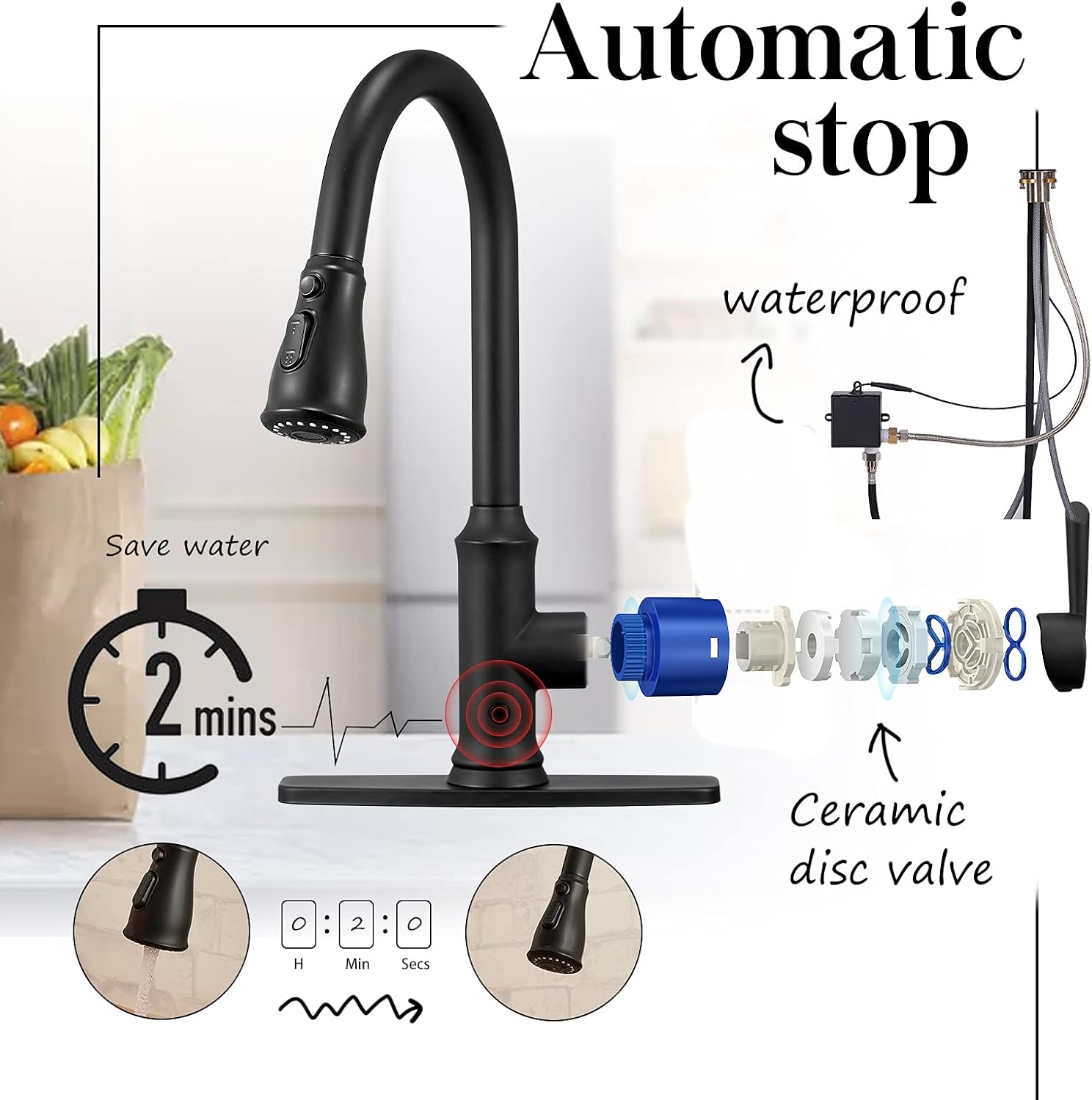 🛒 Crazy Deals Touchless Kitchen Faucet Sensor Single Handle with 3 Modes Pull Down Sprayer Matte Black Pull Out Kitchen Sink Faucet with Deck Plate Peppermint 80% Off Discount Touchless Kitchen Faucet Sensor Single Handle with 3 Modes Pull Down Sprayer Matte Black Pull Out Kitchen Sink Faucet with Deck Plate Peppermint