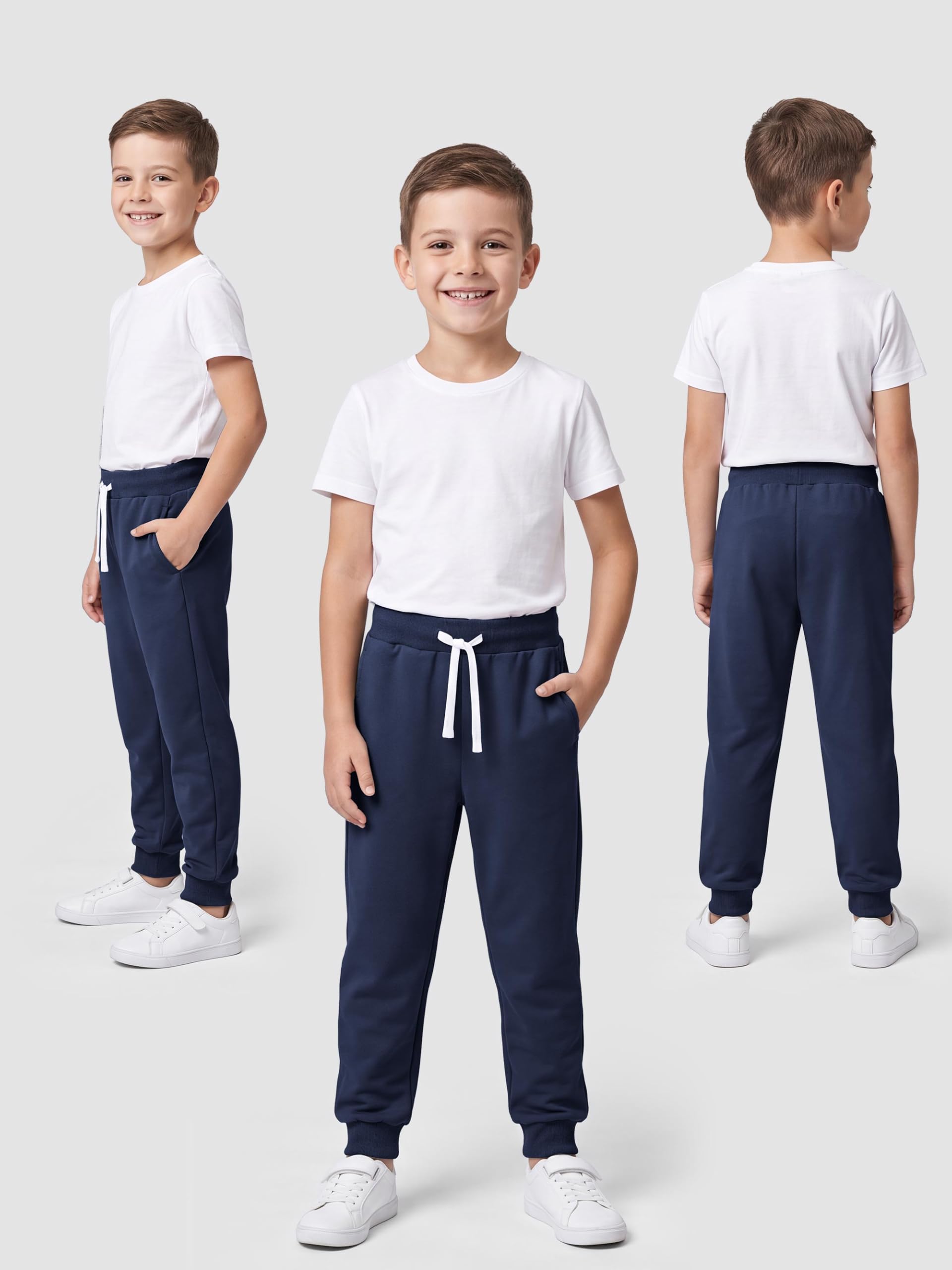 Ruisita 4er-Pack Jogginghosen für Kinder Jungen Mädchen Trainingshose