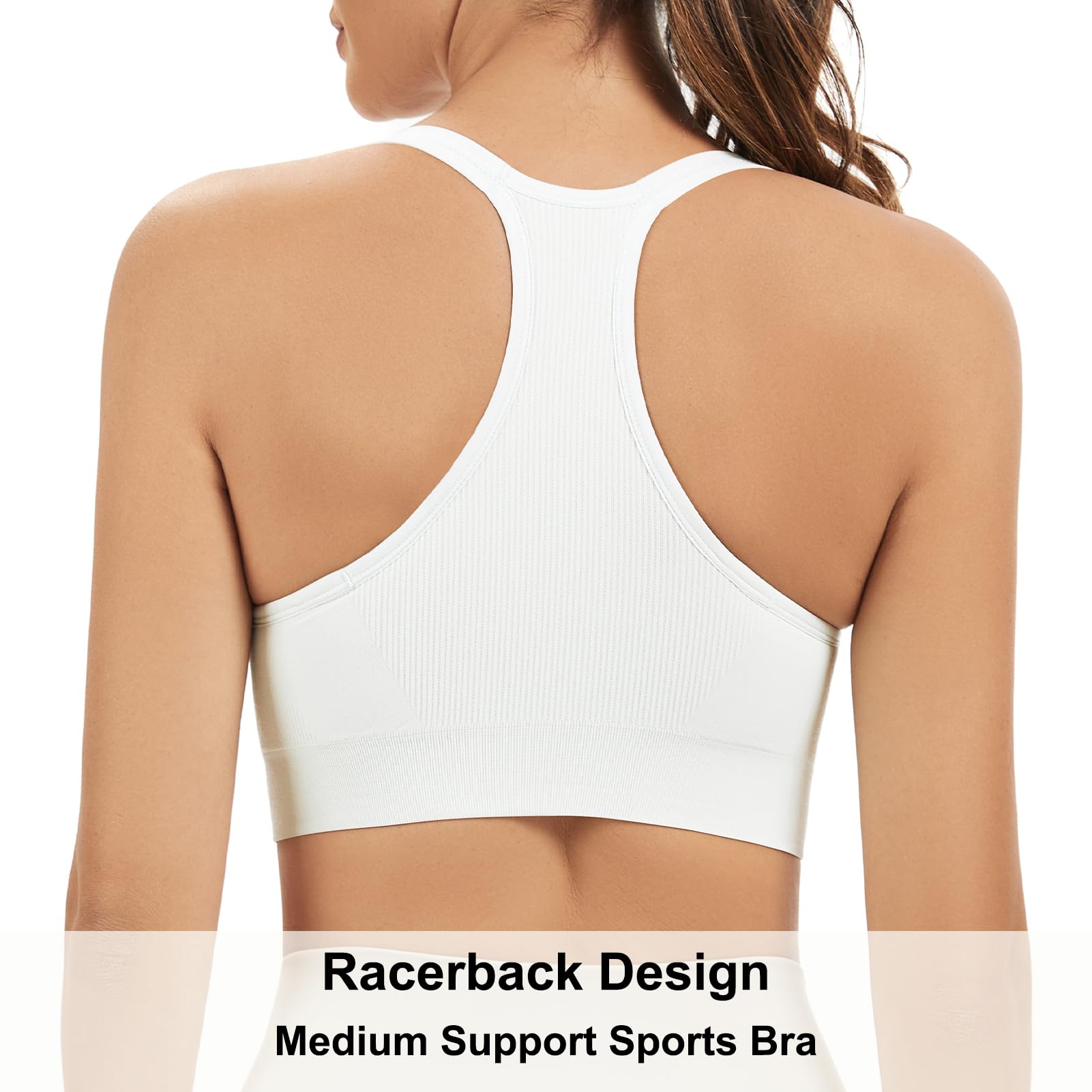 Biustonosze sportowe typu racerback dla kobiet niewyściełany biustonosz treningowy bezszwowy joga siłownia fitness top