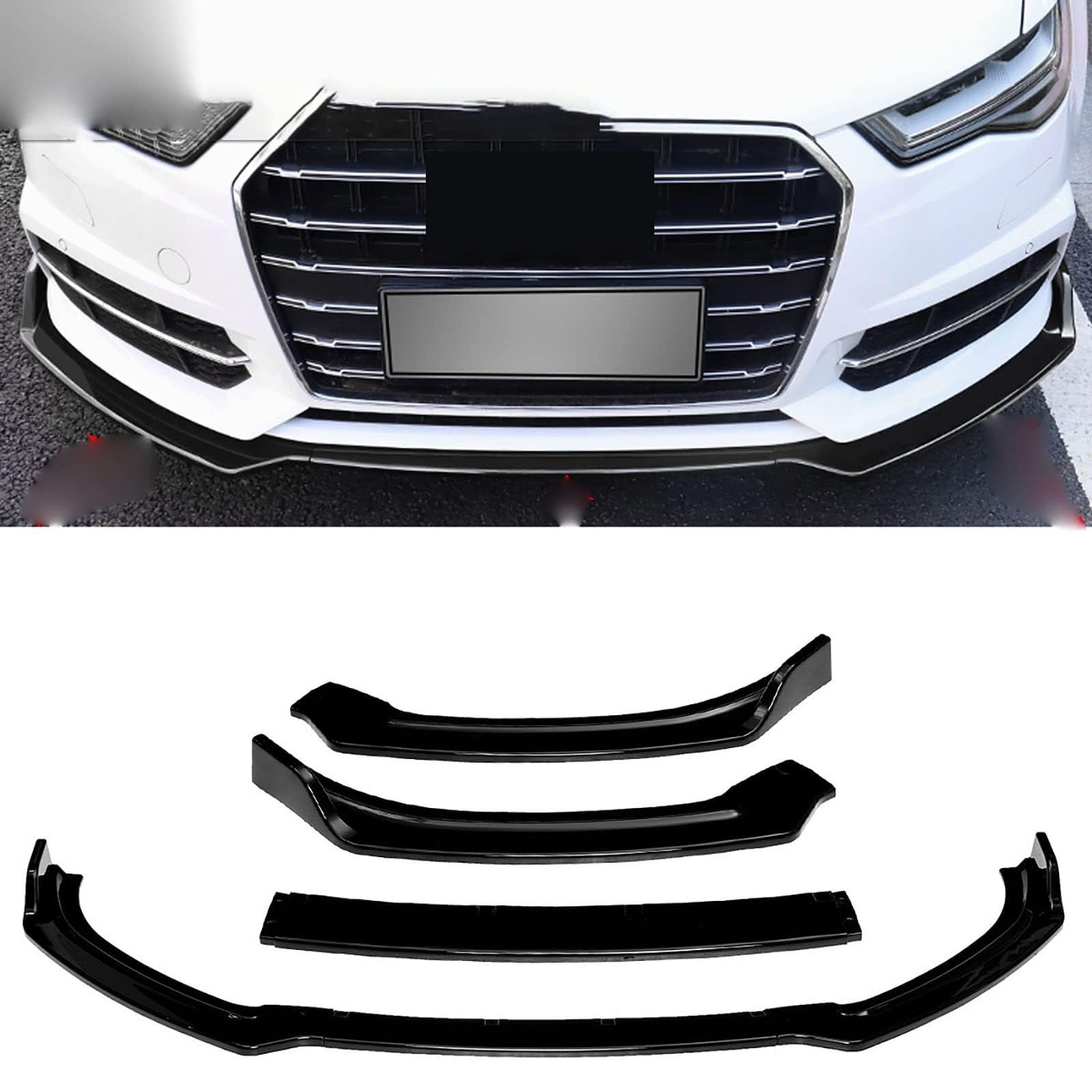 Car Front Spoilers,For Audi A6 S6 C7.5 2016 2017 2018,Front Bumper,A-standard