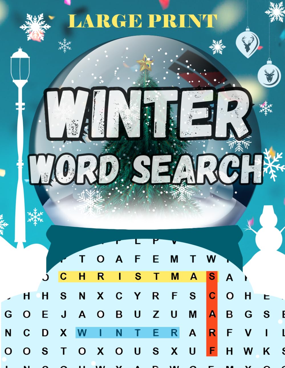 Winter Word Search: Cosy Christmas Word Search Book for Adults Large Print