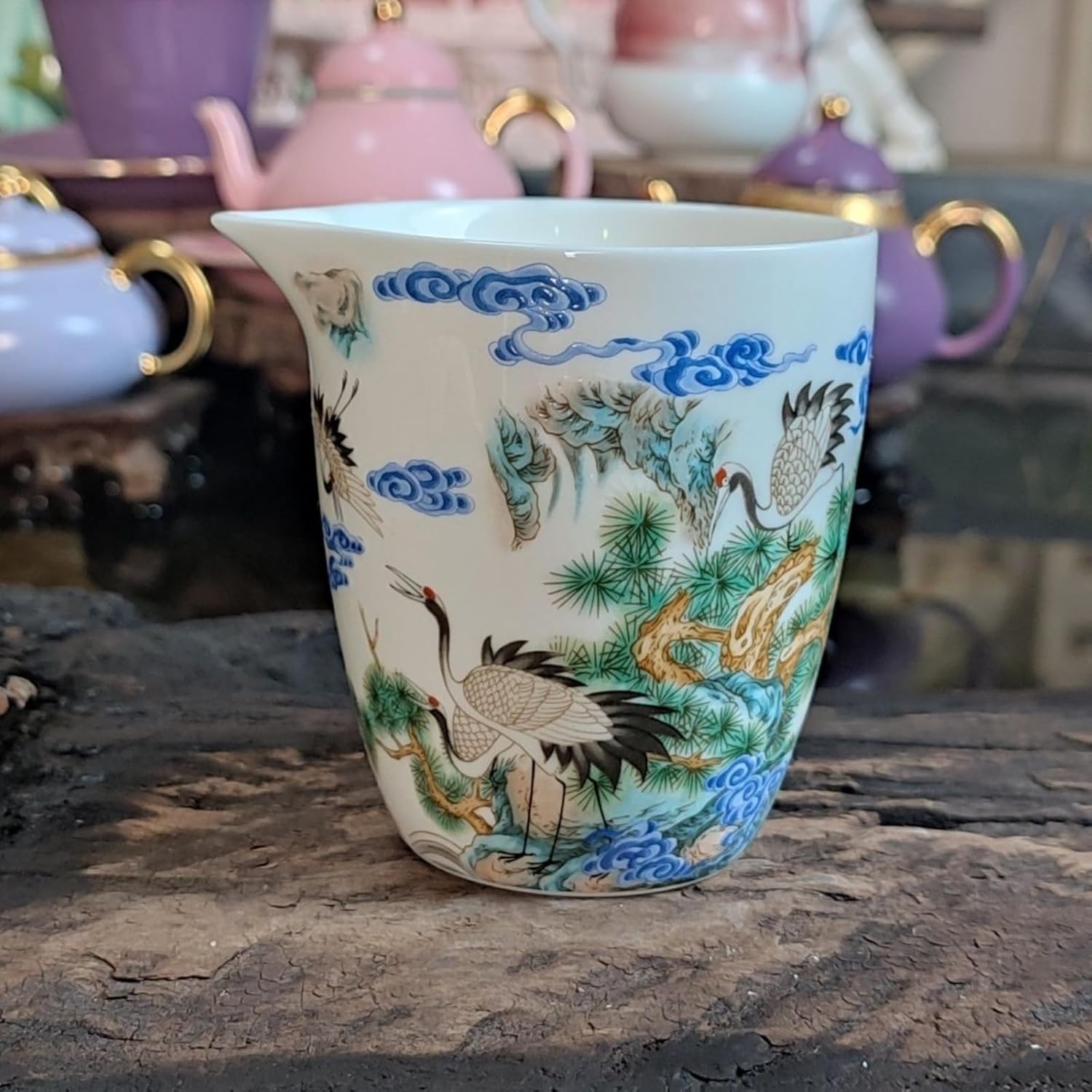 Enamel Colors Ceramics Fairness Cup, 200ml 6.8oz, Tea Dispenser Chinese Kung Fu Tea Set