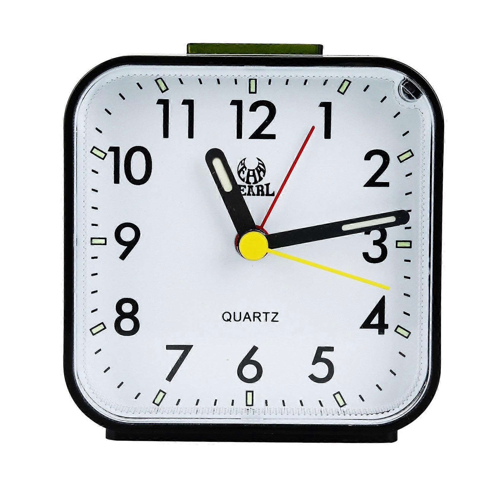 JOYHAPPST Silent Alarm Clocks Bedside Non Ticking Battery Powered Table Clocks Luminous Display Snooze Light