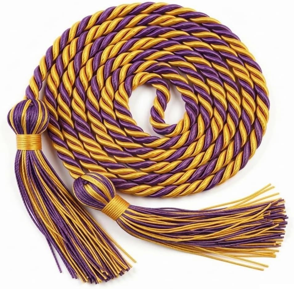 Graduation Cords, Graduation Honor Cords, Gold Honor Cords, 2026 Graduation Tassel Honor Cords, 67" Long Gold Yarn Honor Handfasting Cords for Student Master Doctoral