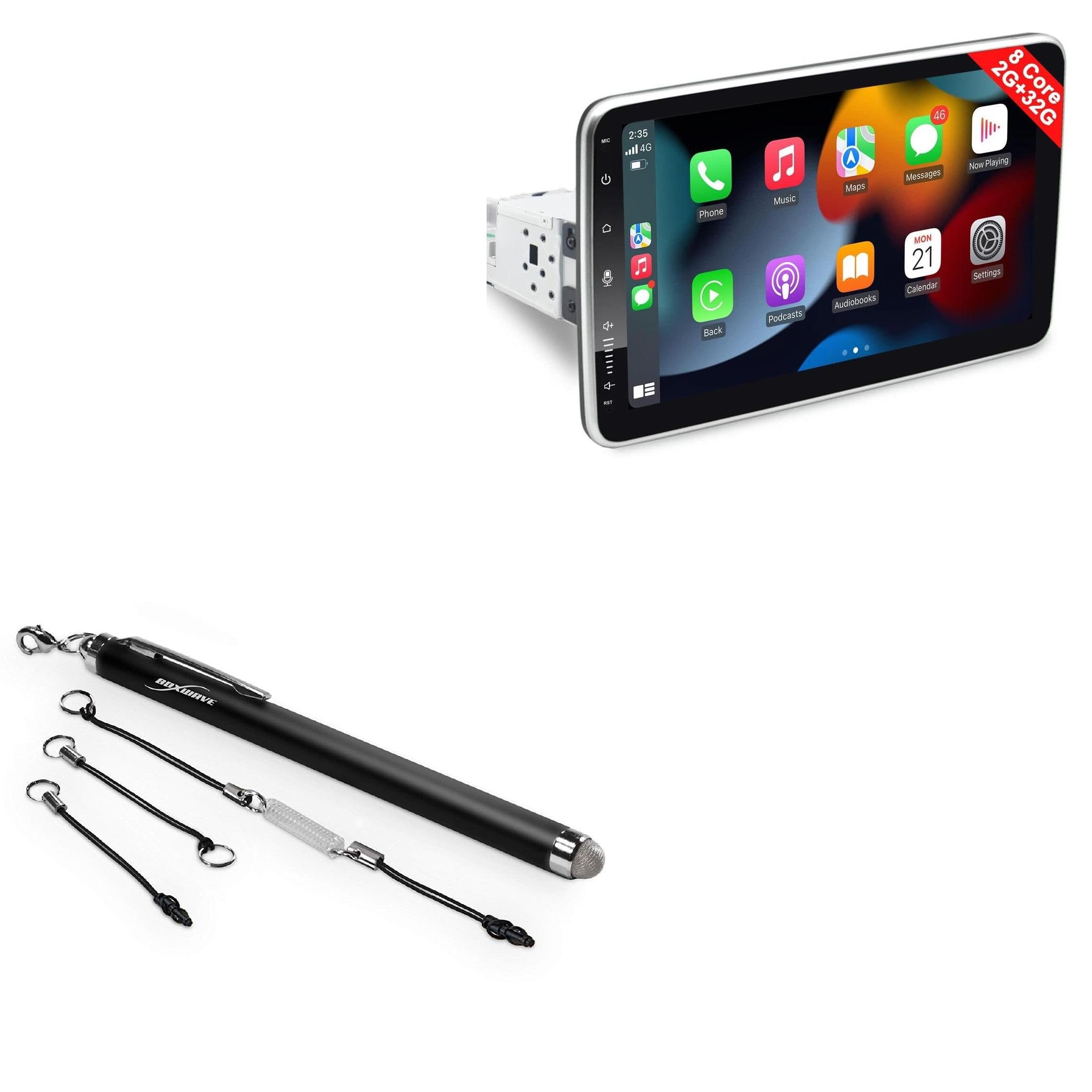 BoxWave Stylus Pen Compatible with IYING Android Single Sin Car Stereo (10.1 in) - EverTouch Capacitive Stylus, Fiber Tip Capacitive Stylus Pen - Jet Black