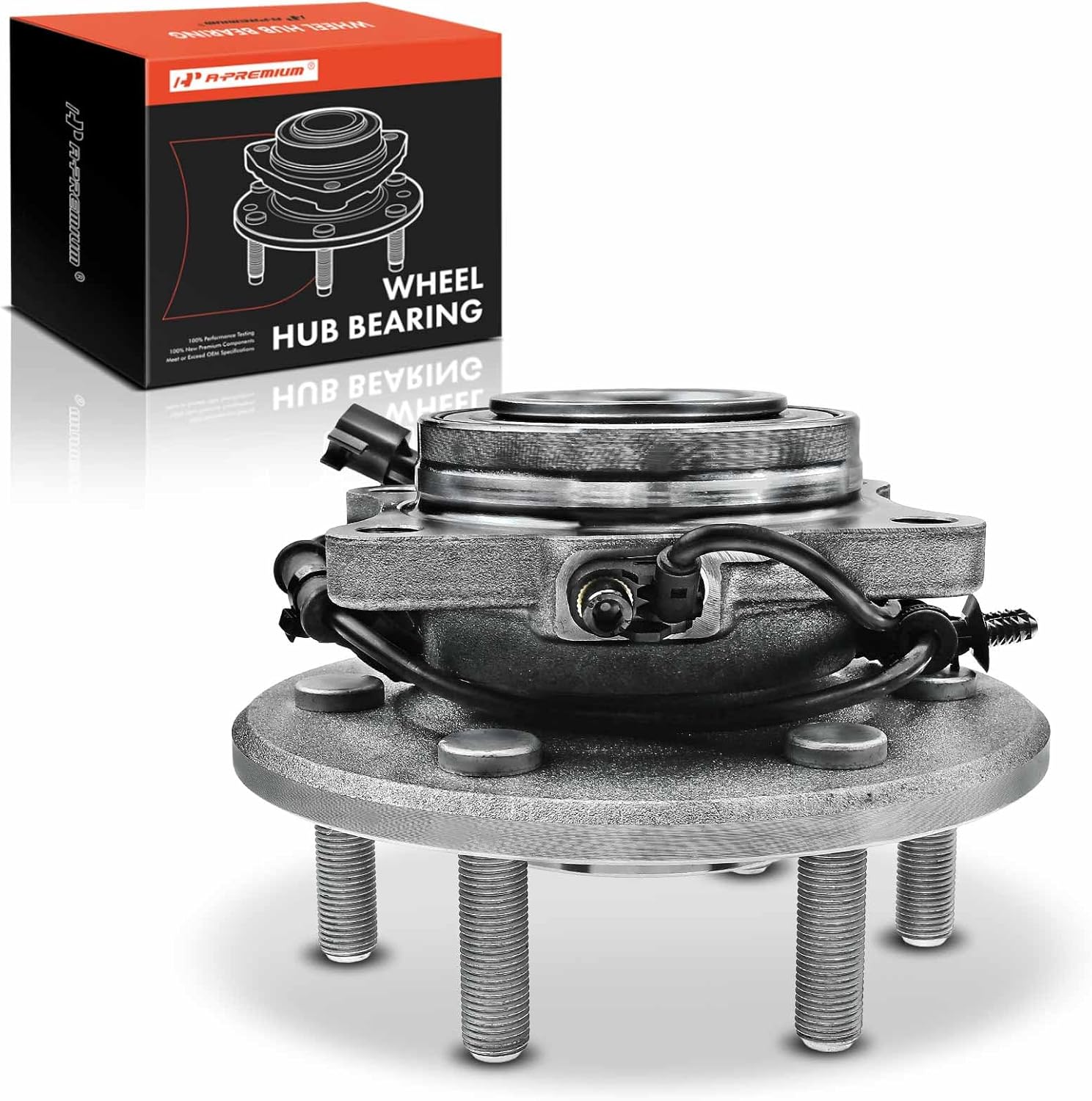 A-Premium Rear Wheel Bearing and Hub Assembly with ABS & 6-Lug Compatible with Ford Expedition 2018-2021 & Lincoln Navigator 2018-2022