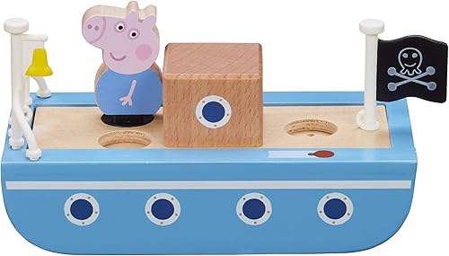 Miniatura 5 de Peppa Pig Grandpa Pigs - Barco de madera, juguete de madera sostenible certificado FSC, juguete preescolar, juego imaginativo, regalo para niños de