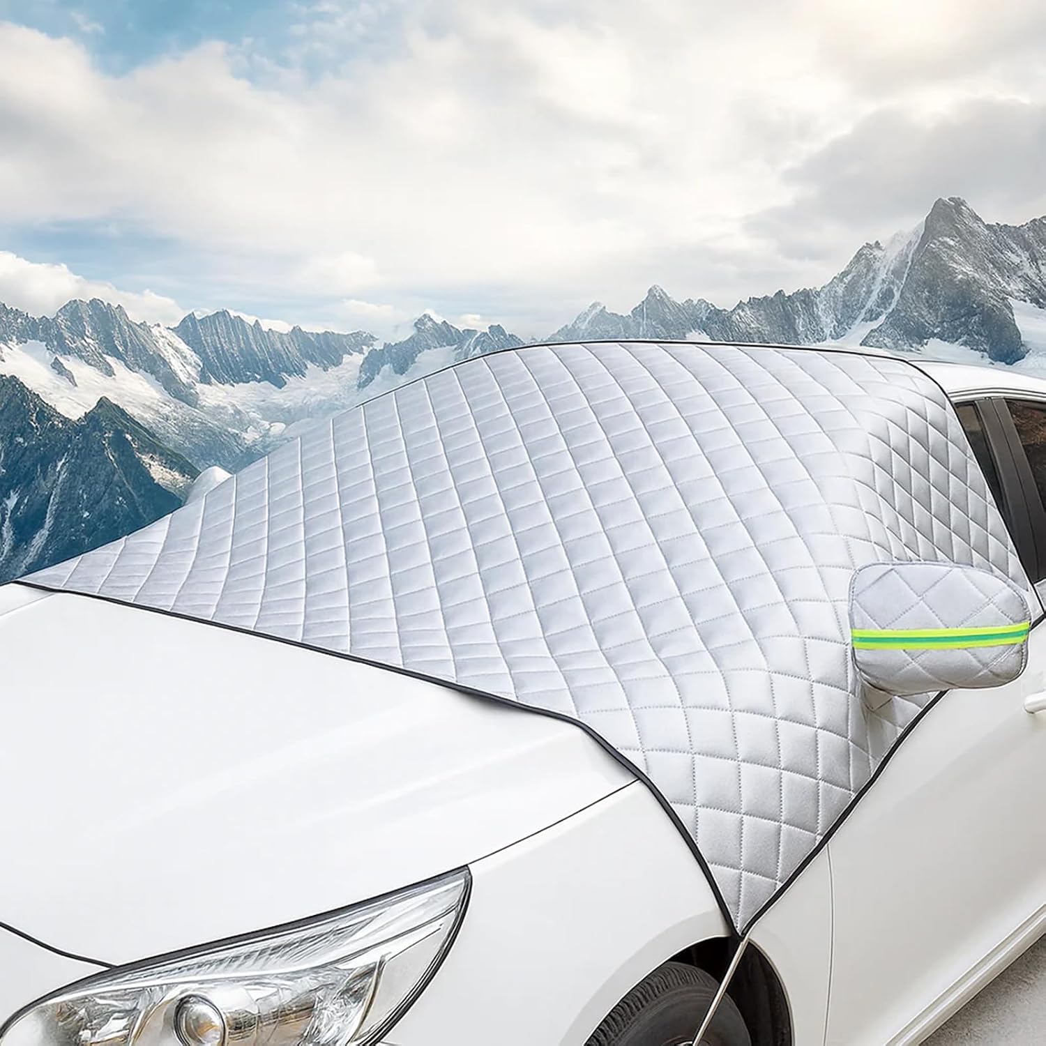 2026 New 4-Layer Magnetic Windshield Cover for Car,Winter Dust Rain Ice Frost Guard Protector,Universal Windshield Snow Cover for Most Vehicle