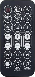 Replaced Remote Control Control Compatible with Polk Audio Magnifi One Magni-fi Sound Bar 1 RE8114-1 RE81141 RE8112-1 RE81121 RTRE81121 RE6915-1 RE69151 RTRE69151 SB1 SB1+ Omni SB1 OMNISB1
