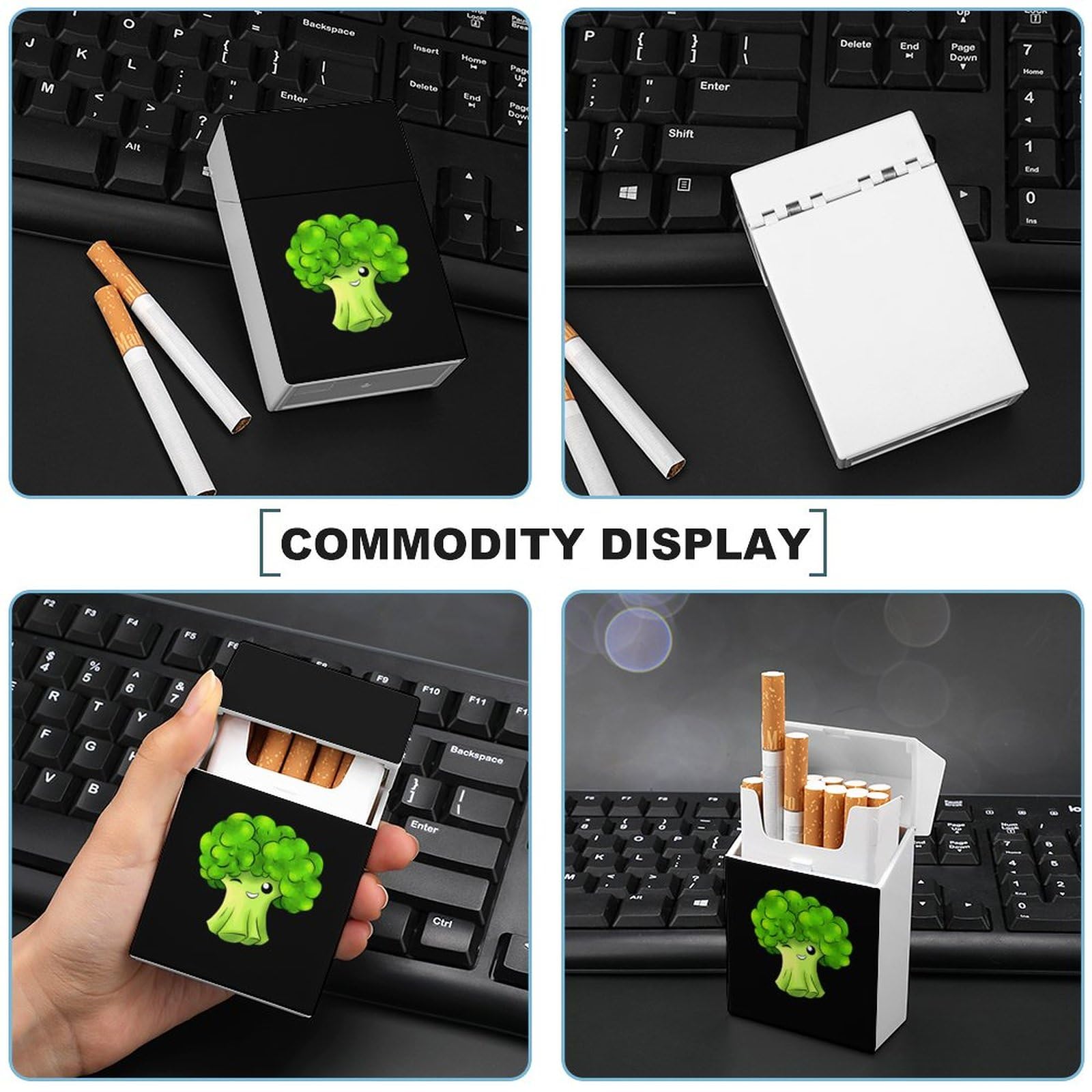 broccoli cigarette Funny Cartoon Broccoli Cigarette Case Flip Open Cigarette Holder Box  Waterproof Cigarette Pack for Men Women : Amazon.ie: Fashion