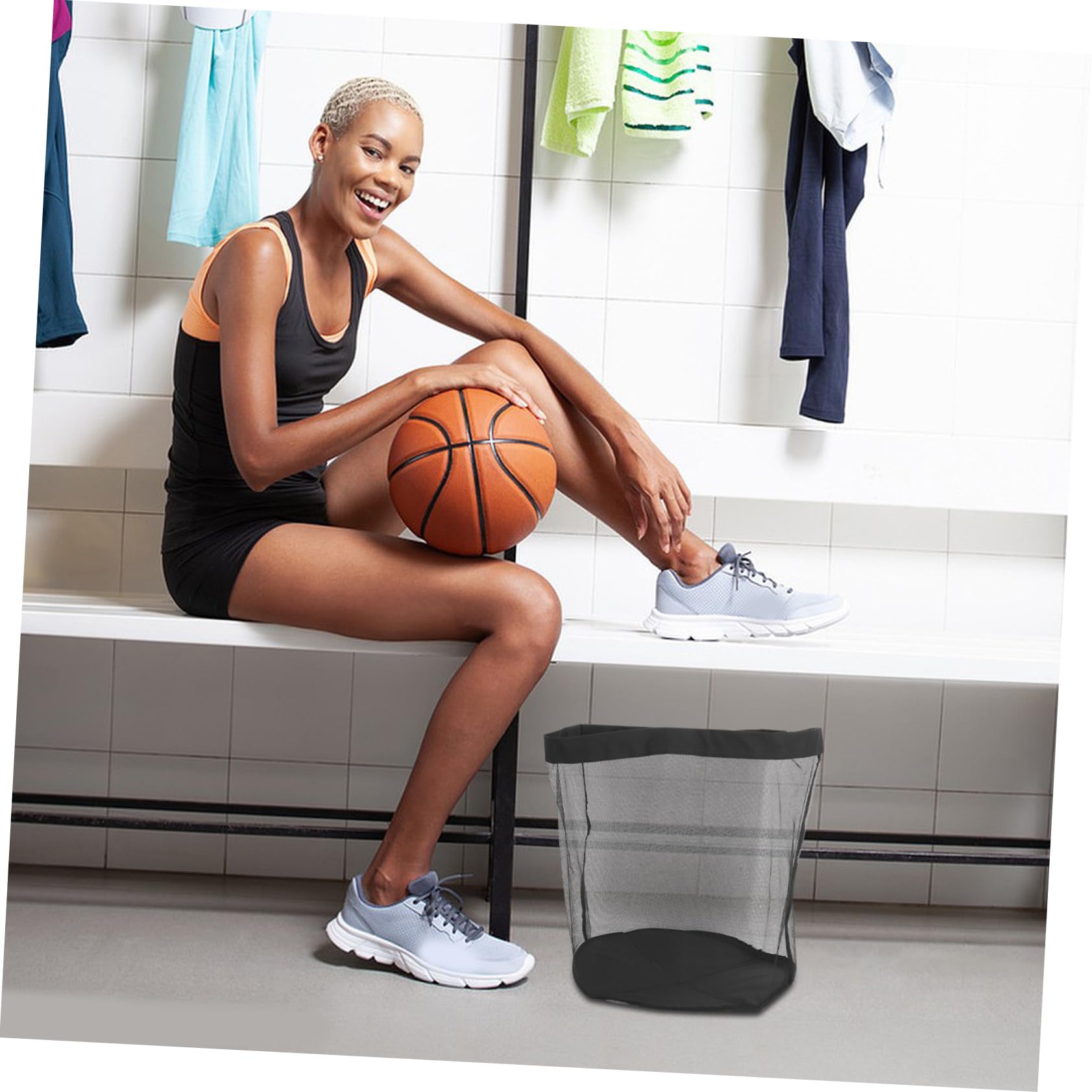 TOYANDONA Borsa Sportiva Rete Per Attrezzatura in Trasporto Chiusura Coulisse Resistente e Traspirante Per Calcio Basket e Football