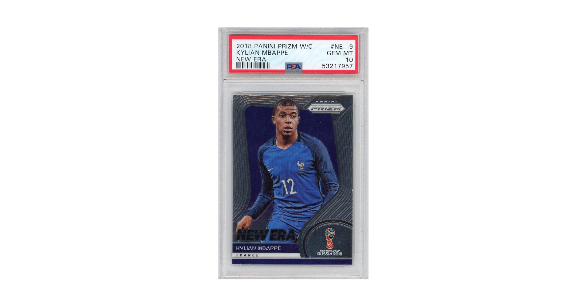 Amazon.com: Graded 2018 Panini Prizm Kylian Mbappe #NE-9 World Cup