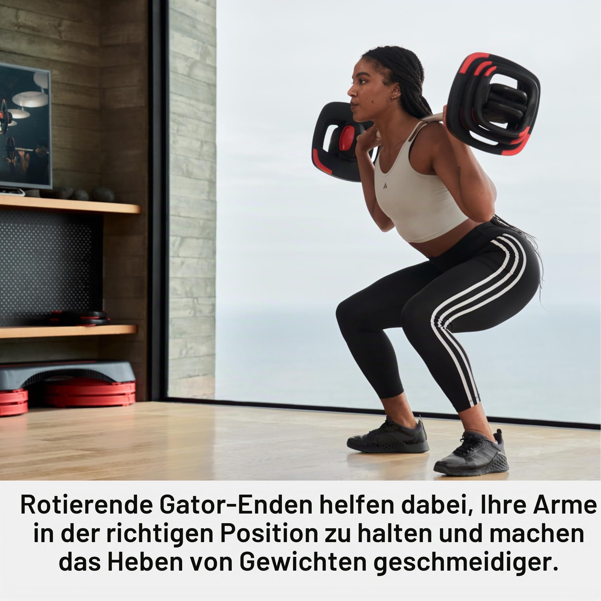 Les Mills™ SMARTBAR™ Vielseitige Langhantel für effektives Ganzkörpertraining – kompatibel mit Hantelscheiben und ideal für das Home Gym (Scheiben separat erhältlich)