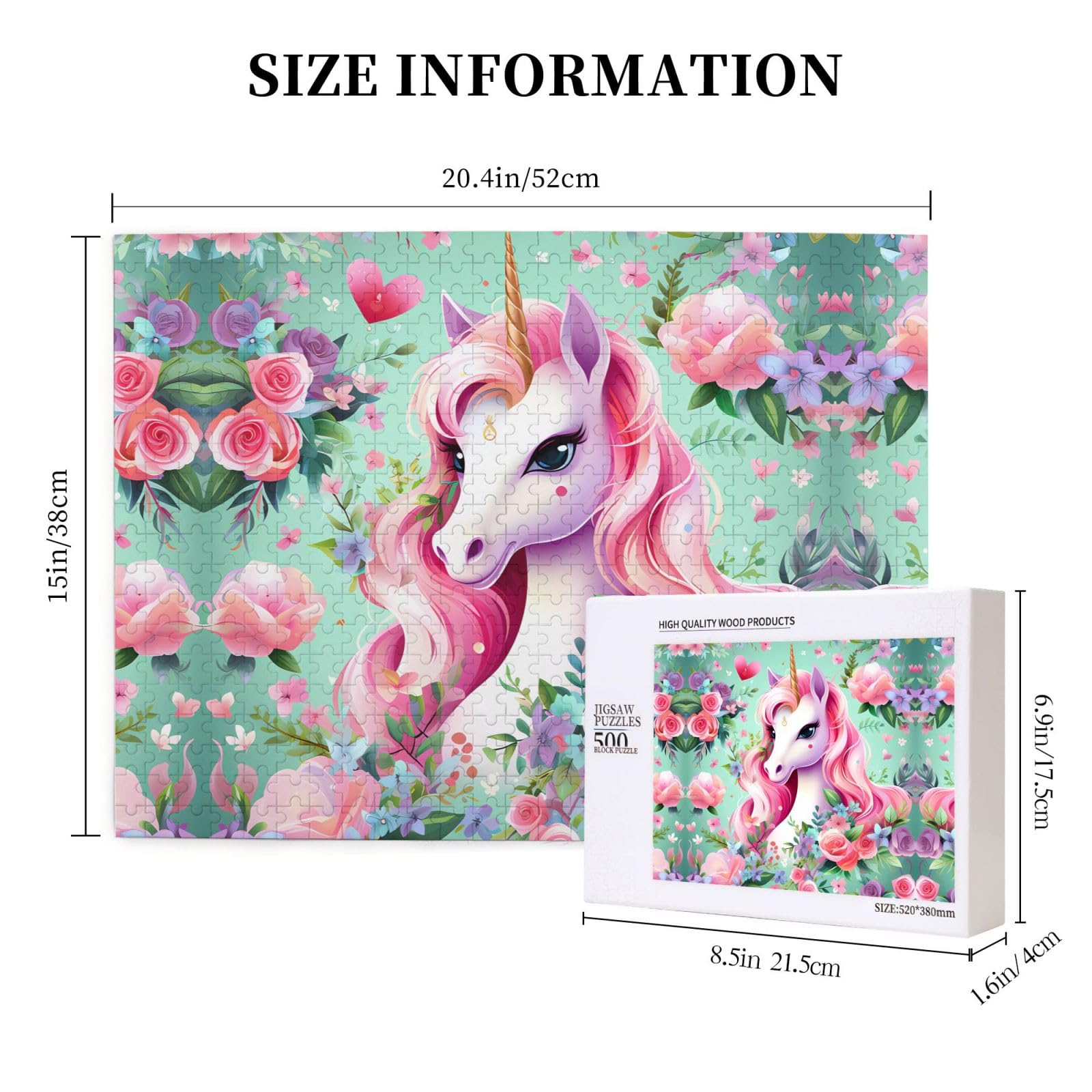 Amazon.com: Pink Unicorn Puzzles 500 Piece for Jigsaw Puzzle