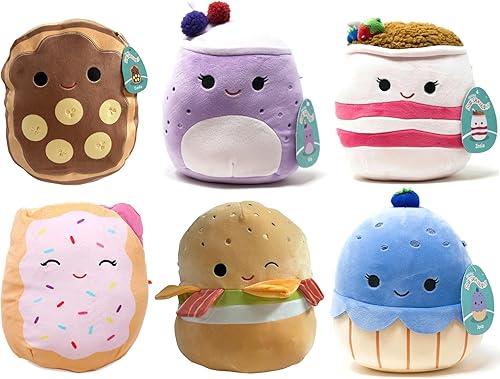 Squishmallow Peluche Kellytoy oficial de 5 pulgadas Breakfast Squad