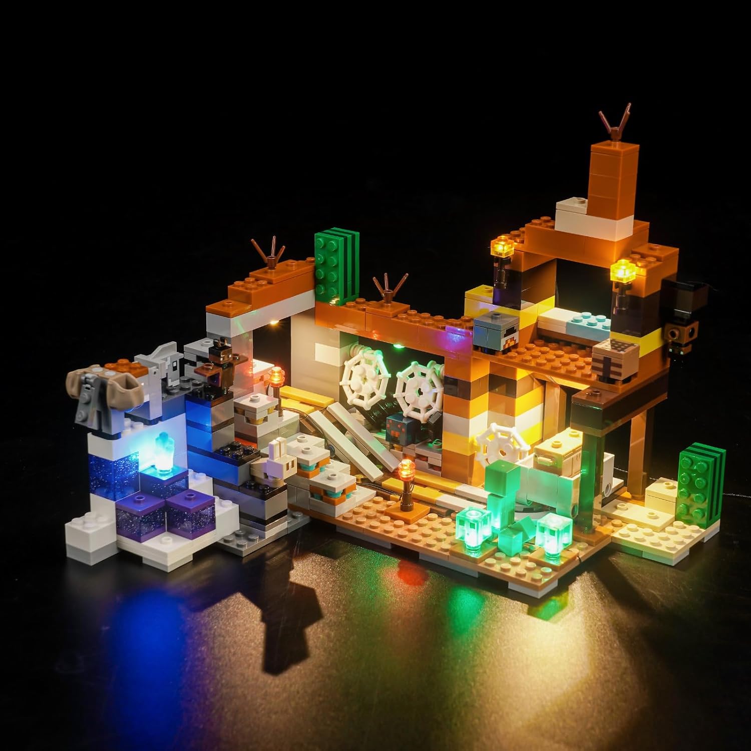 BrickBling Light Kit Compatible with Lego The Badlands Mineshaft Playset, Creative Lighting Compatible with Lego 21263, Great Gift for Kids Aged 10+(Lights Only, No Bricks)