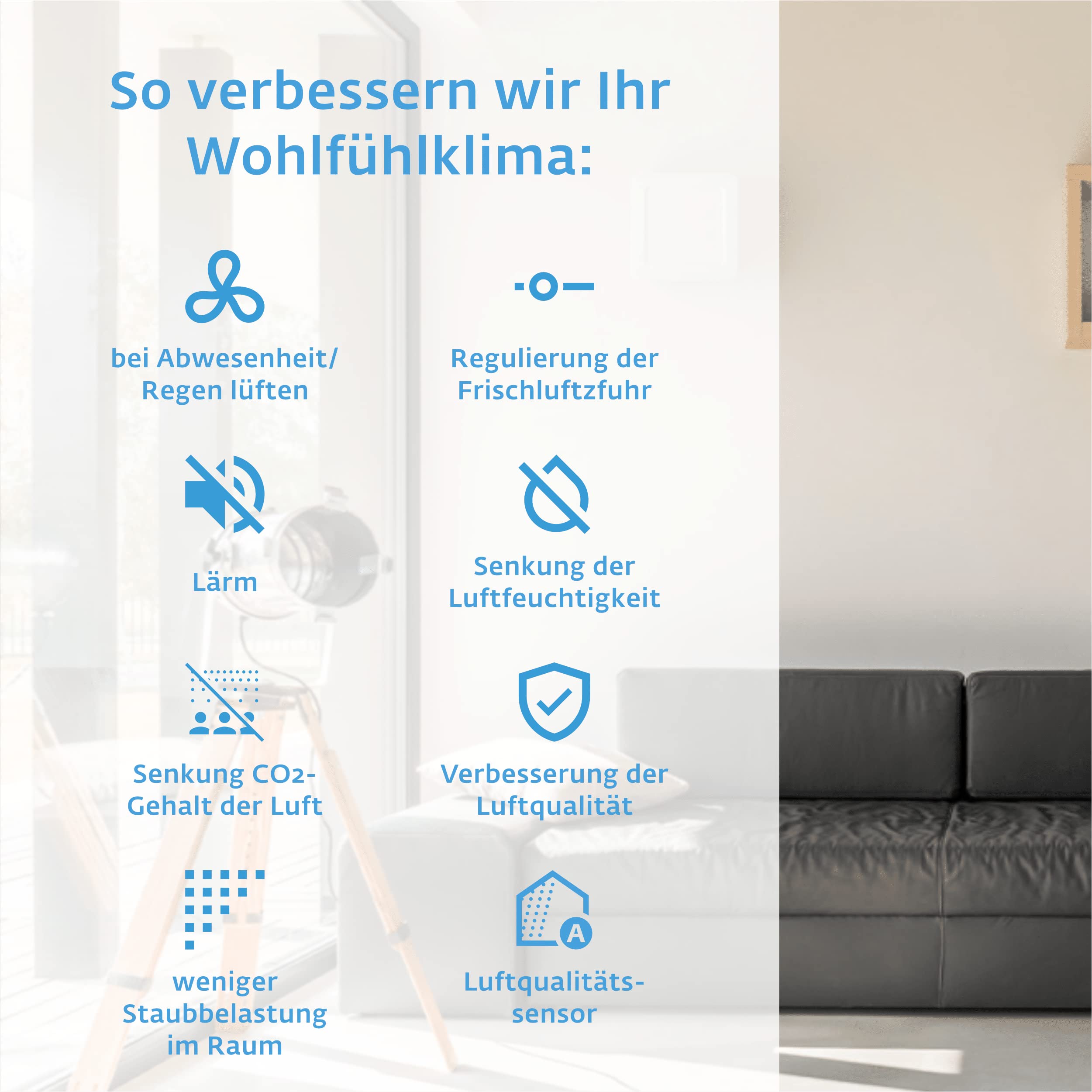 SIEGENIA AEROPAC IE wentylator ścienny, cichy i energooszczędny, zdecentralizowana wentylacja pomieszczeń mieszkalnych o dużej wydajności powietrza 160 m³/h, izolacja akustyczna, inteligentna