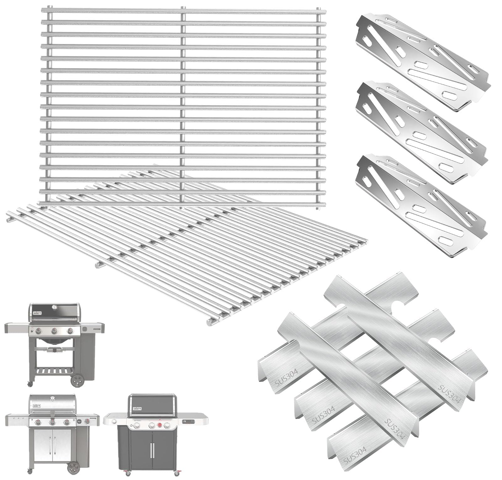 Remplacement Genesis II/II LX 300 SER avec grilles 66802 robustes haute performance