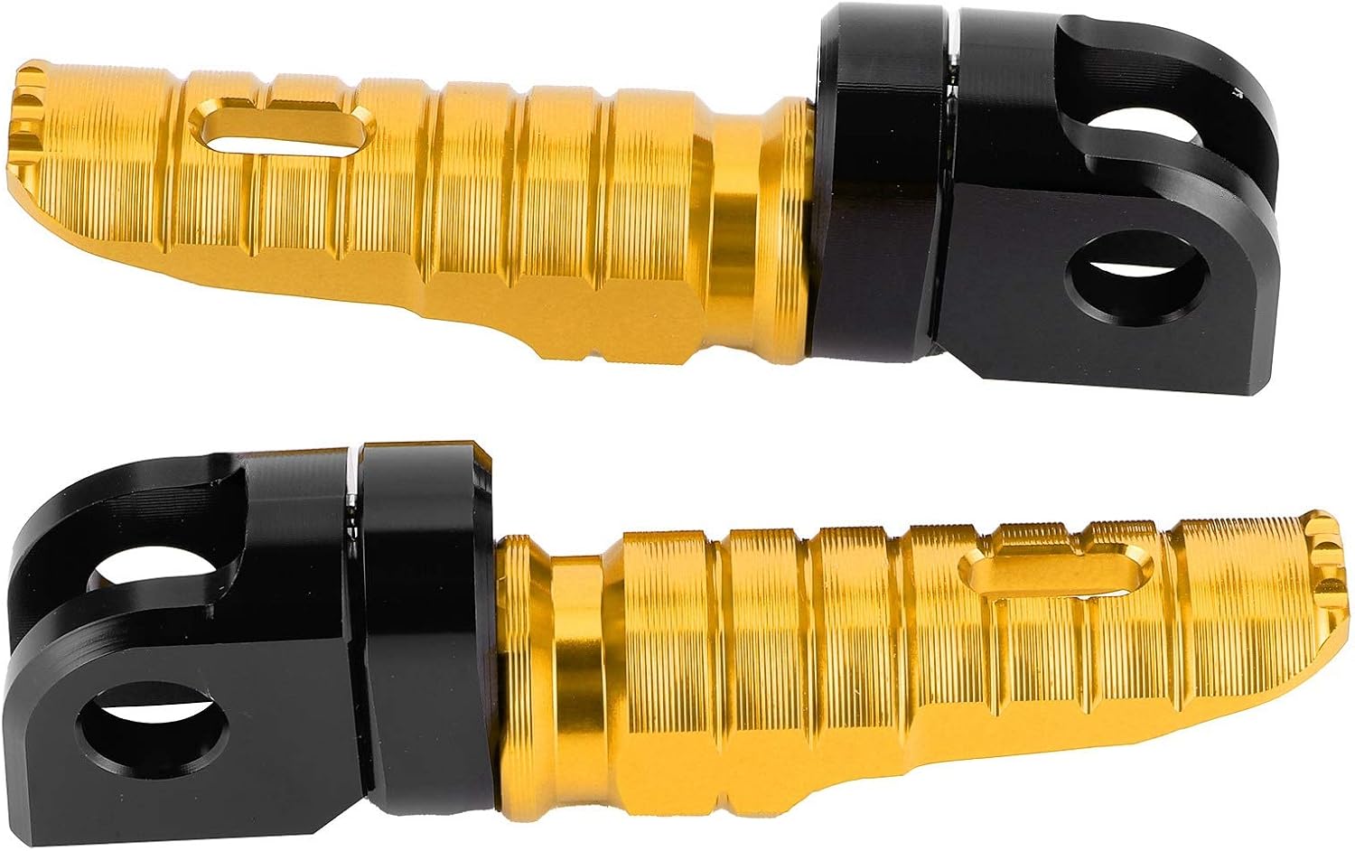 Yctze Pair of Front Foot Pegs Aluminum Alloy Pedals Fit for Kawasaki Ninja Z125 PRO Z250/SL Z400 Z900 (Golden)