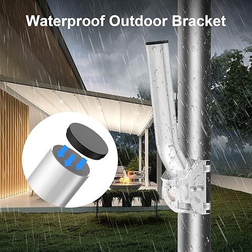 Miniatura 3 de Soporte de montaje en poste de antena universal, kit de montaje en J ajustable de 12 pulgadas para Stalink Gen 2 y Mini, estación meteorológica,