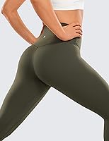 Vista 7 de CRZ YOGA Leggings de entrenamiento para mujer con sensación de desnudez cepillada de 25 pulgadas, pantalones de yoga de compresión de cintura alta
