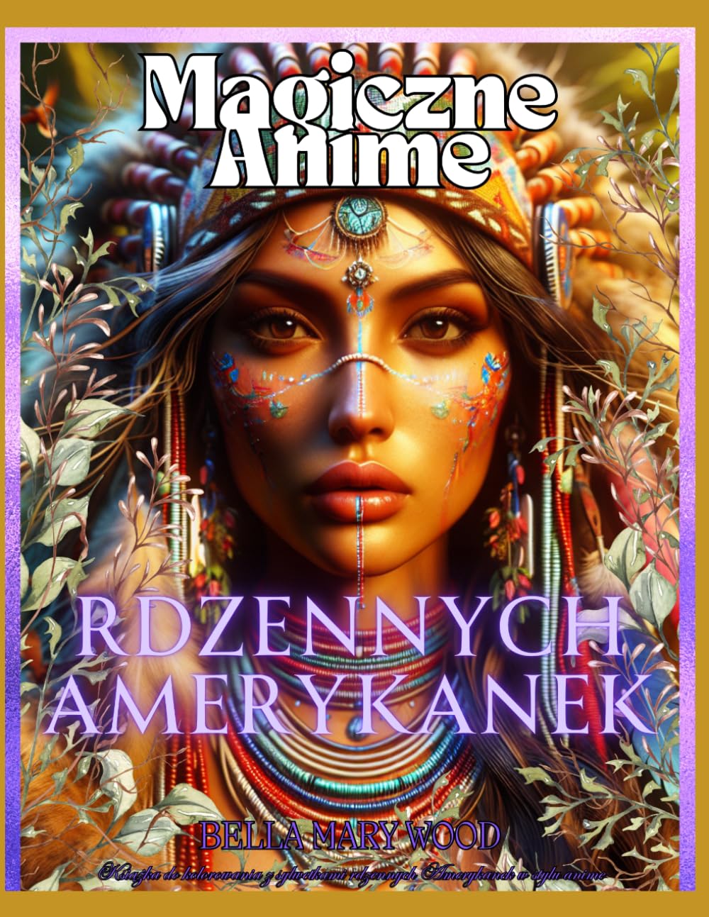 Magiczne Anime Rdzennych Amerykanek, Książka do kolorowania z sylwetkami rdzennych Amerykanek w stylu anime: historia amerykańska książka
