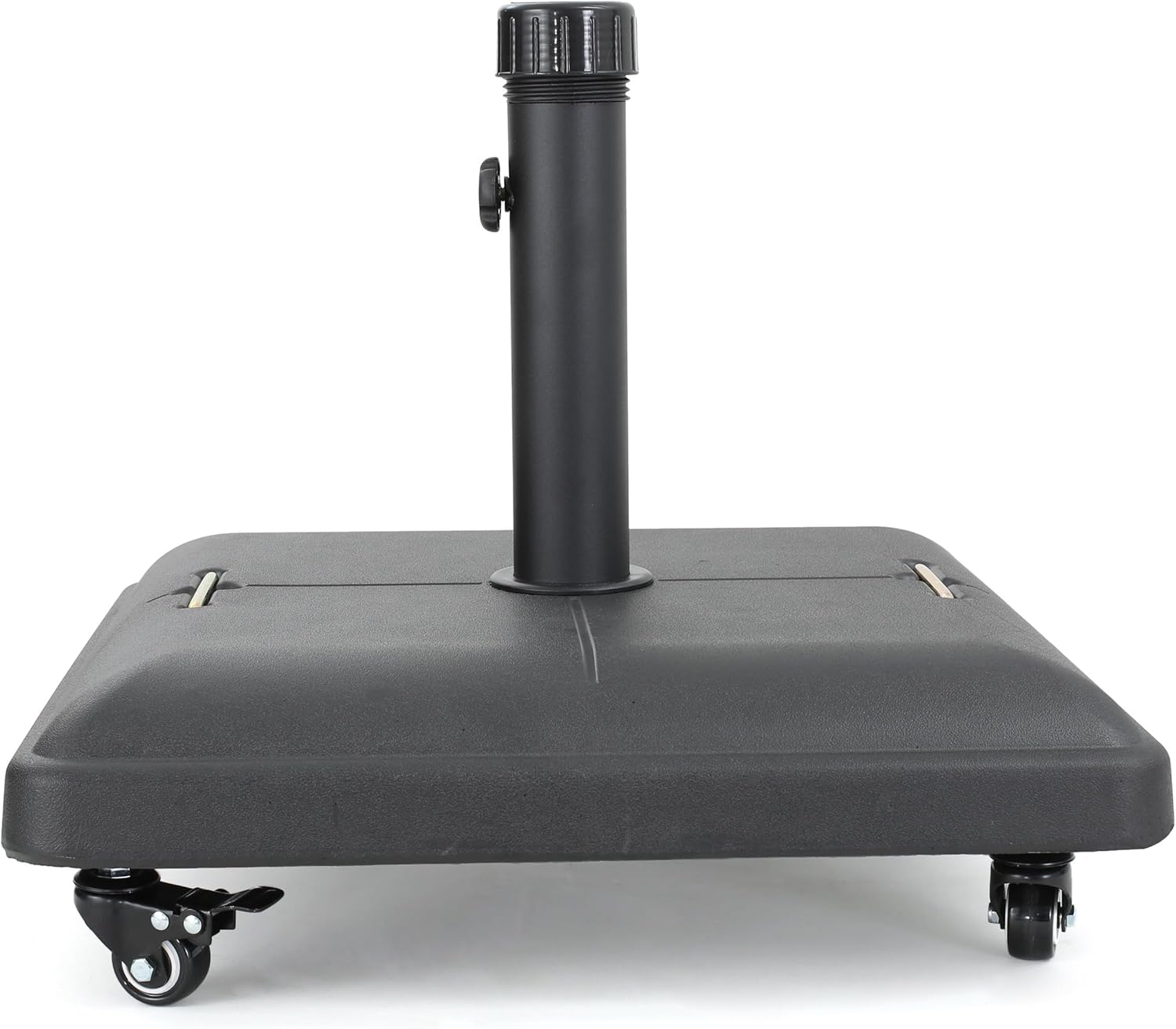 Christopher Knight Home Hayward 80lb Steel Square Umbrella Base with Wheels, Black