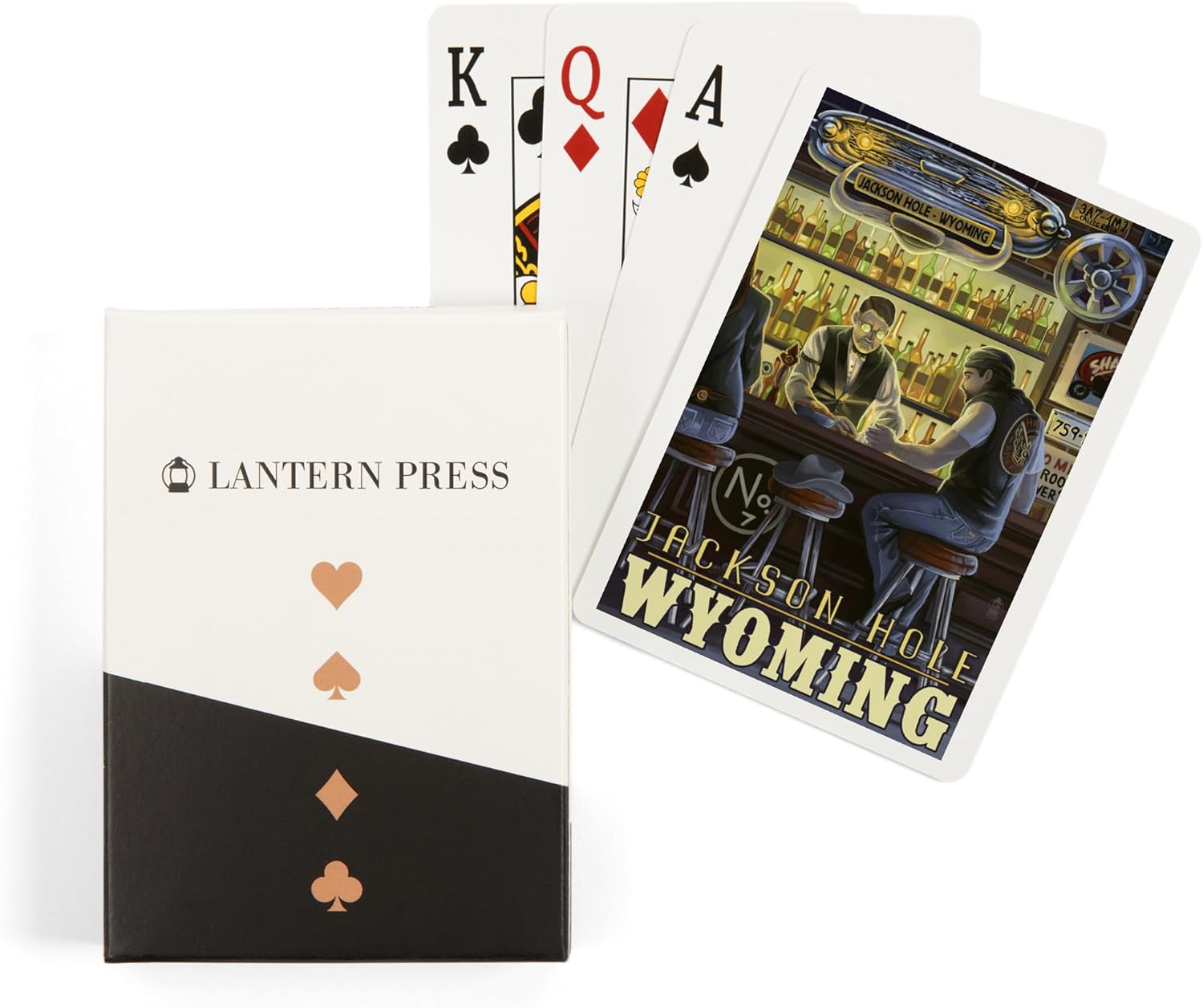 Lantern Press Jackson Hole, Wyoming, Saloon Scene, 52 Playing Cards for Adults, Poker Size Card Deck