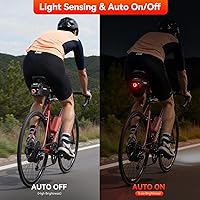 Vista 7 de YBLNTEK Bolsa de sillín de bicicleta con luz trasera para bicicleta, bolsa de asiento de bicicleta impermeable de 2.0L, bolsa de bicicleta rígida