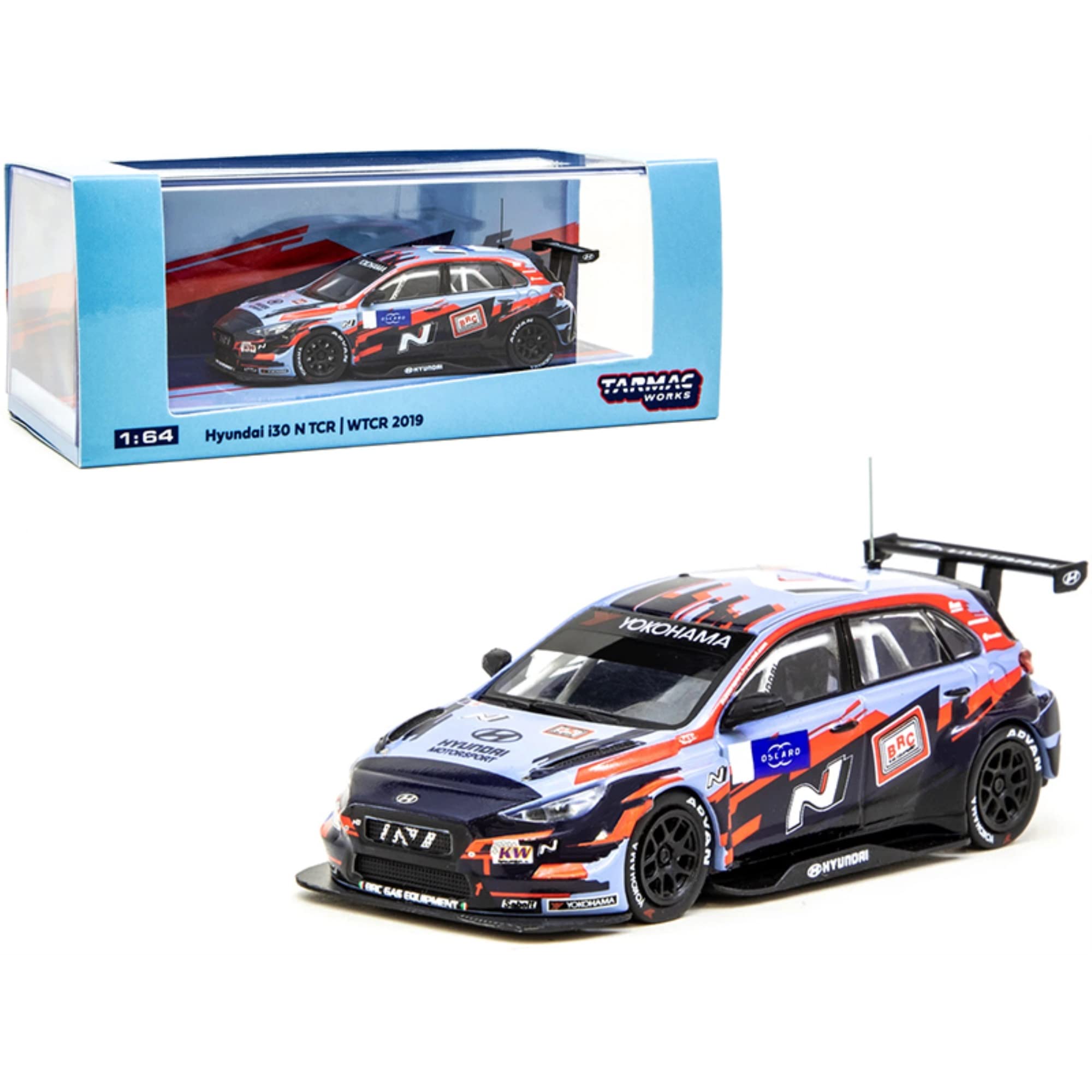 TARMACWORKS 1/64 Hyundai i30 N TCR WTCR 2019 with Decals: No