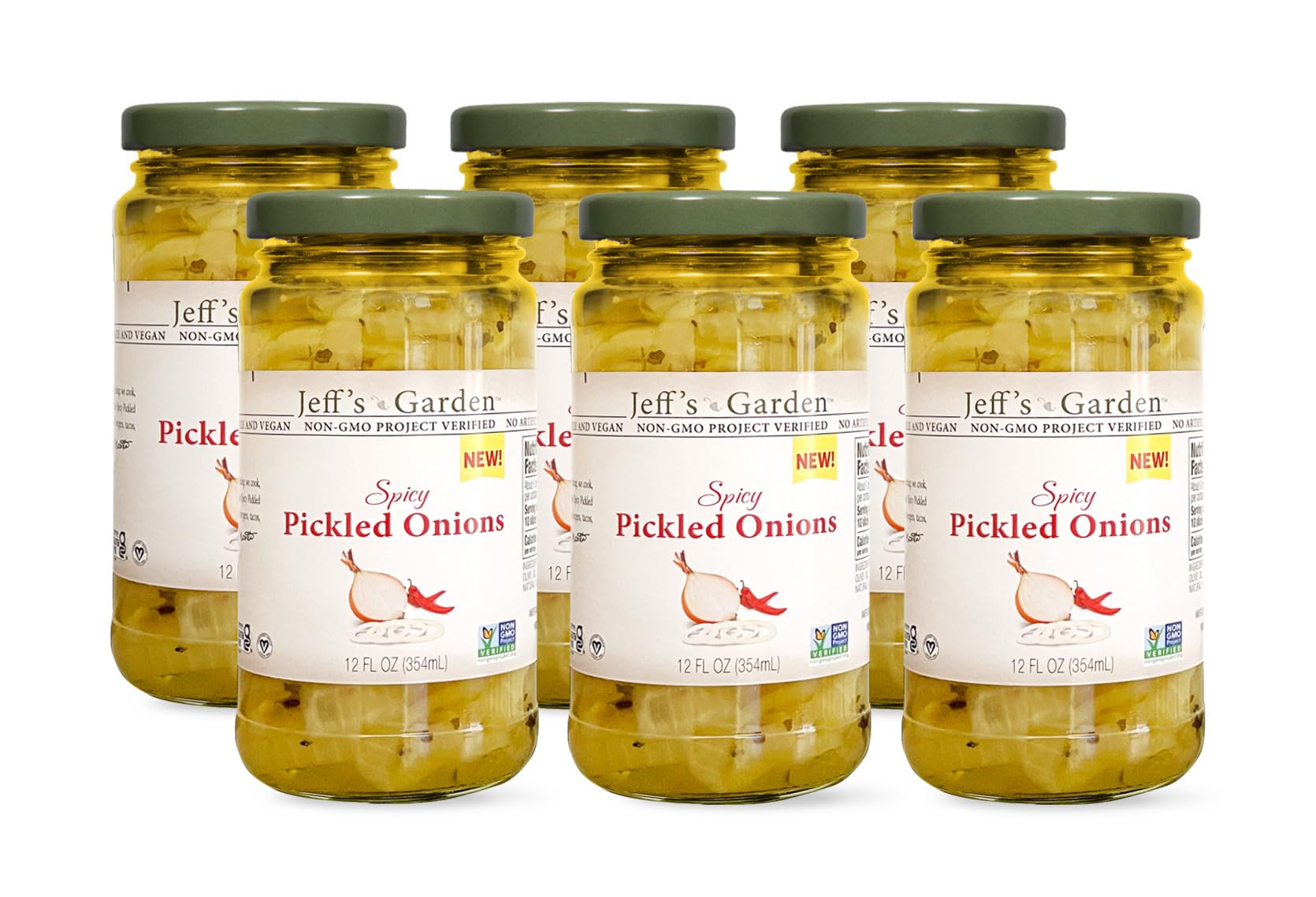 Amazon.com : Jeff's Garden Spicy Pickled Onions, 12 oz (Pack of 6