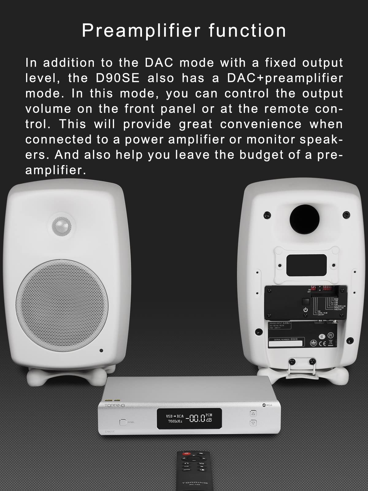 Topping D90SE MQA Full Balance HiFi DAC Bluetooth 5.0 ES9038PRO