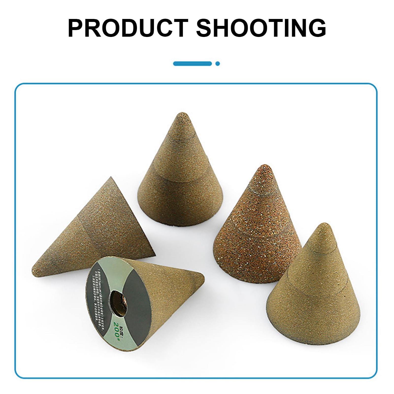 3 Pièces Cône Diamant Meule Fil Tête Polissage Roue Ponçage 50 100 200 Grain Meuleuse D Outils Abrasifs