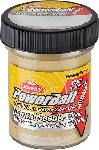 Vista 18 de Berkley PowerBait Natural Glitter Trout Fishing Dough Bait Chartreuse