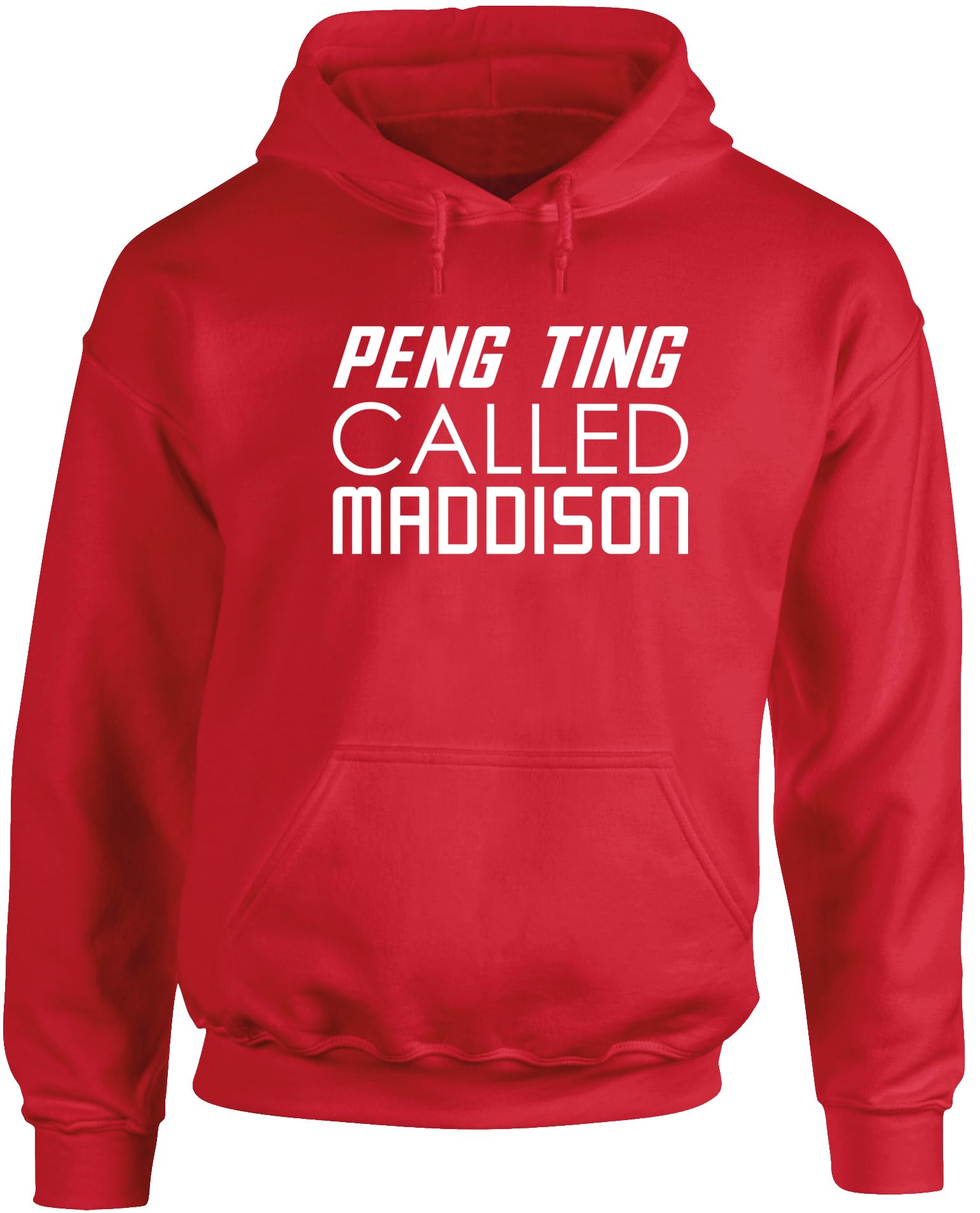 Hippowarehouse Peng Ting Called Maddison unisex Hoodie hooded top Red