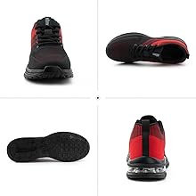 Zapatillas Deportivas Hombre Mujer Zapatillas de Running Ligero Transpirables Zapatos para Correr Fitness Casual Sneakers Negro Azul Gris Rojo EU 36-484