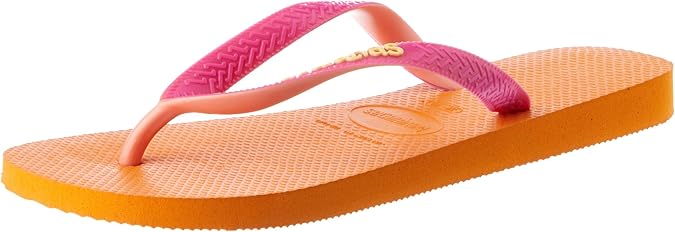 havaianas orange flip flops