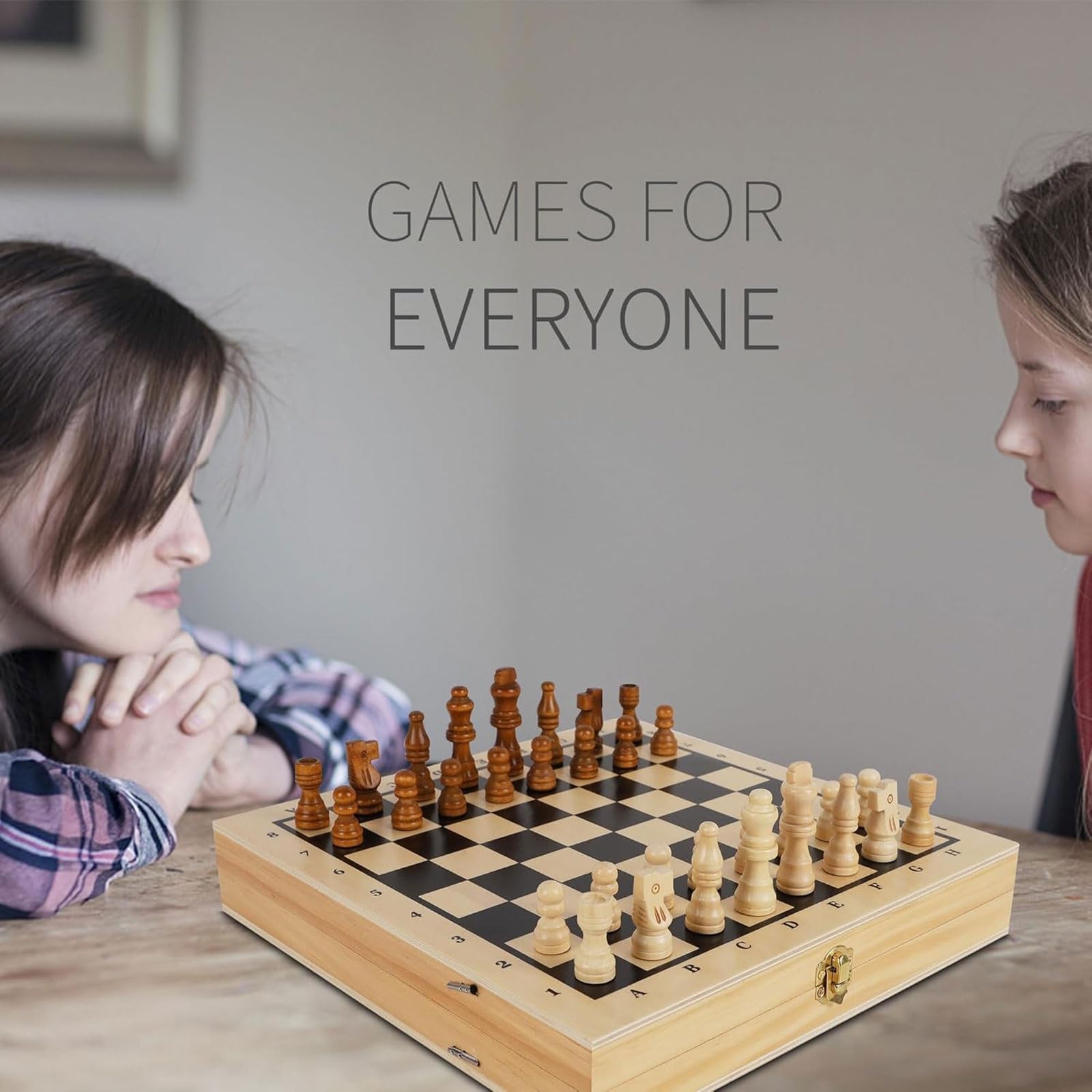 ajedrez magnetico Juegos de Mesa Madera 4 en 1, portátiles, Plegables, Viaje, Escritorio, interactivos, for familias, niños y Adultos