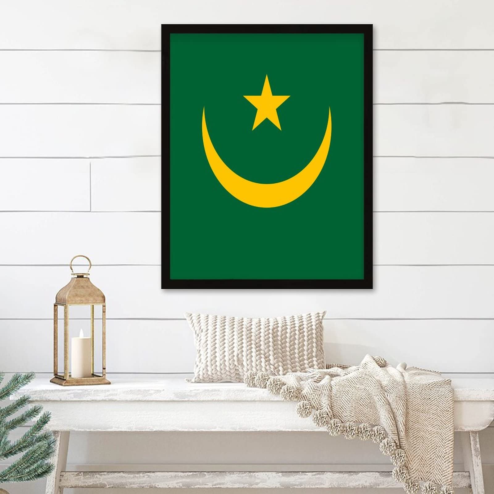 Panneau de table noir Mauritanie cadre déco salon
