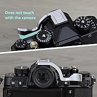 Vista 2 de Haoge Metal Thumb Up Rest Hand Grip para Nikon Zf ZF Cámara Accesorios Plata THB-ZF-S Hot Shoe Thumb Up Grip