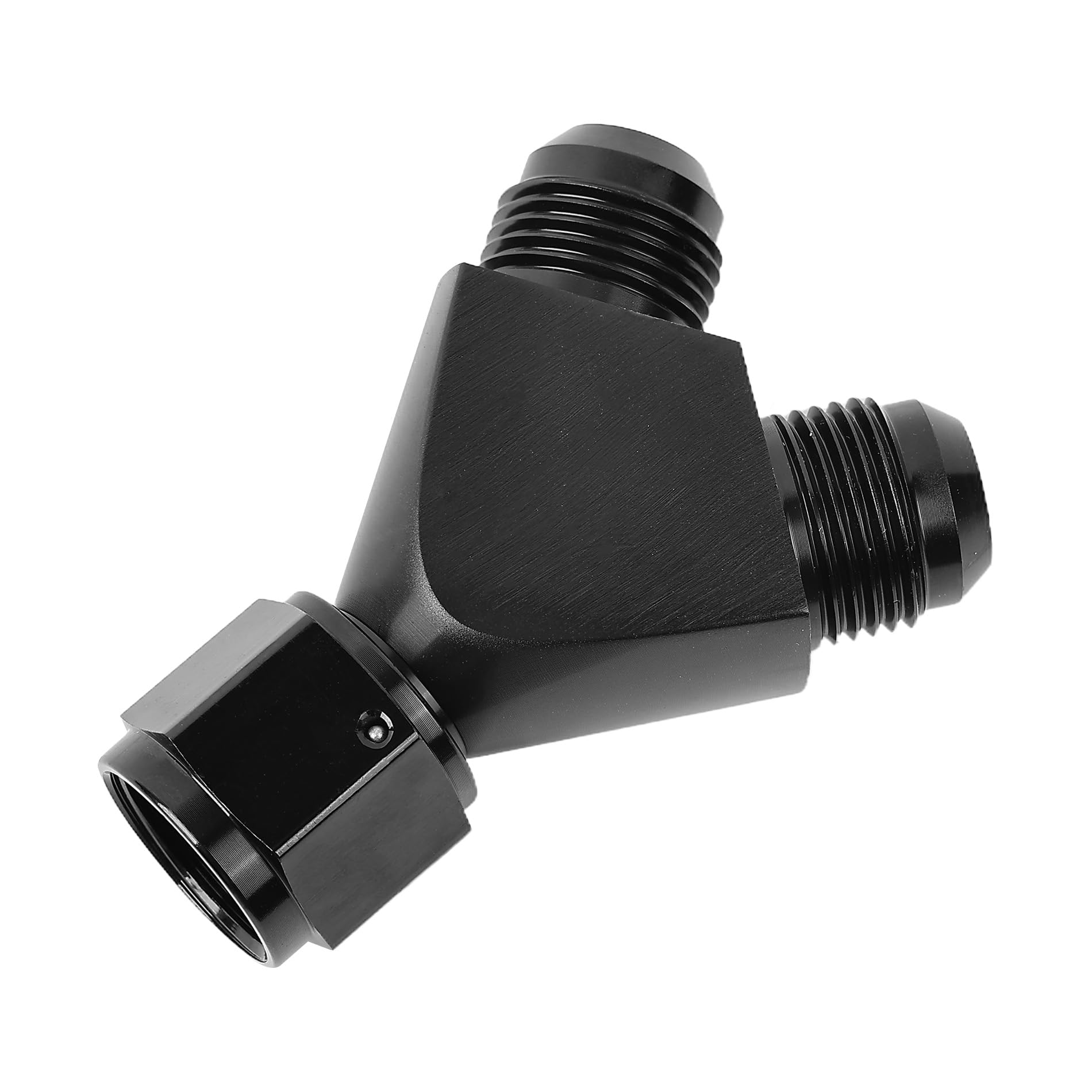 EVIL ENERGY 6AN Female to 4AN 4AN Male Flare Fitting, Y Block Union Splitter Swivel Adapter Fitting Aluminum Black