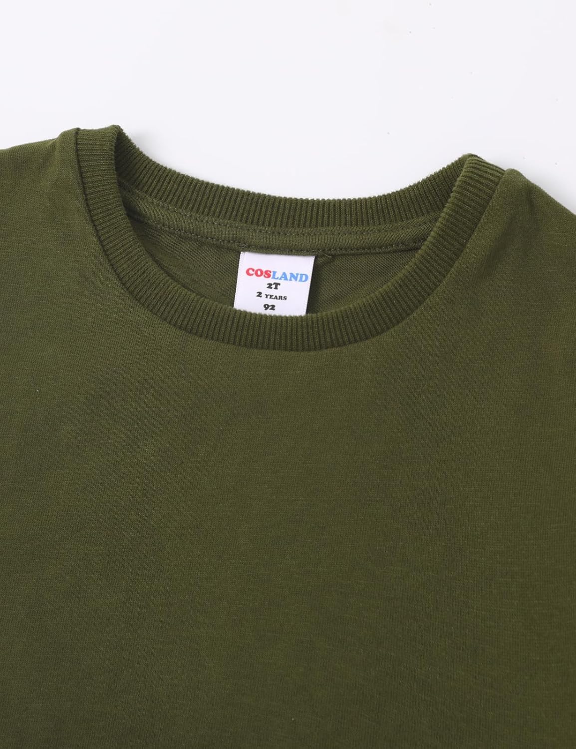 COSLAND Boys' 100% Cotton Heavyweight Short Sleeve Crewneck T Shirt - Image 4