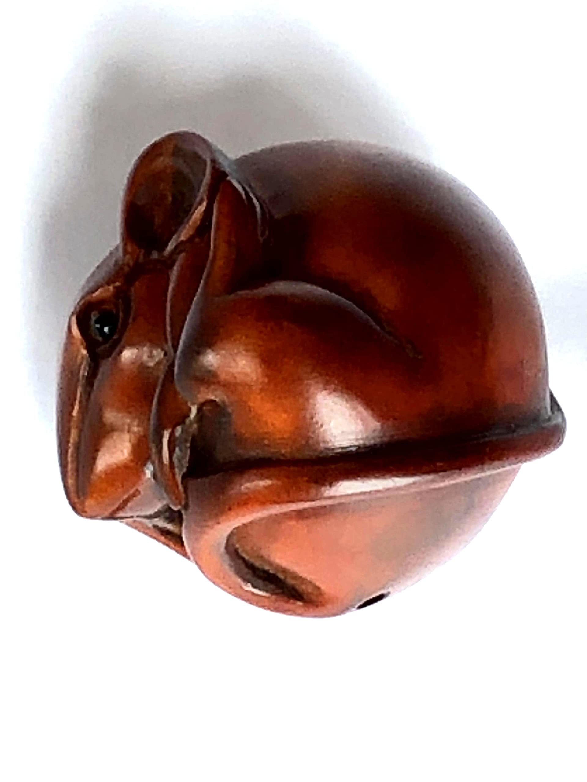 XG Inc CQ098-2" Hand Carved Boxwoodd Netsuke: Mouse