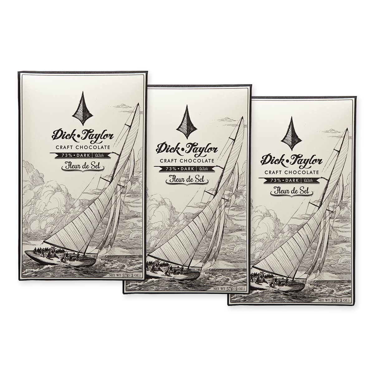 Dick Taylor Craft Chocolate Flavored Dark Chocolate Trios | Gourmet, Single Origin, Artisan Dark Chocolate Gift | Vegan, Soy Free, Handcrafted | 2oz