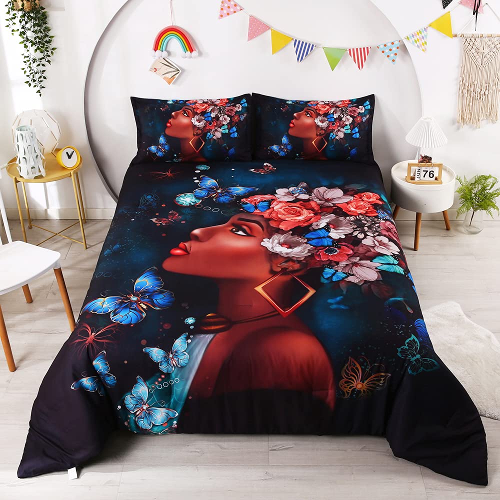 Buy Oecpkd African American Black Girl Comforter Set for Gilrs Kids 3