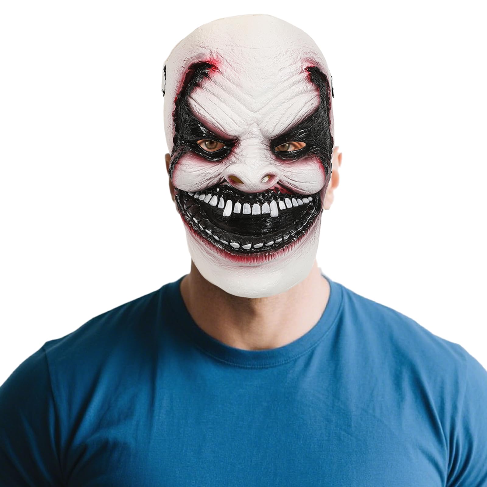 Zophlly The Fiend Bray Halloween Mask, Scary Demon Face Realistic Mask for Creepy Cosplay Costume Props for Adults
