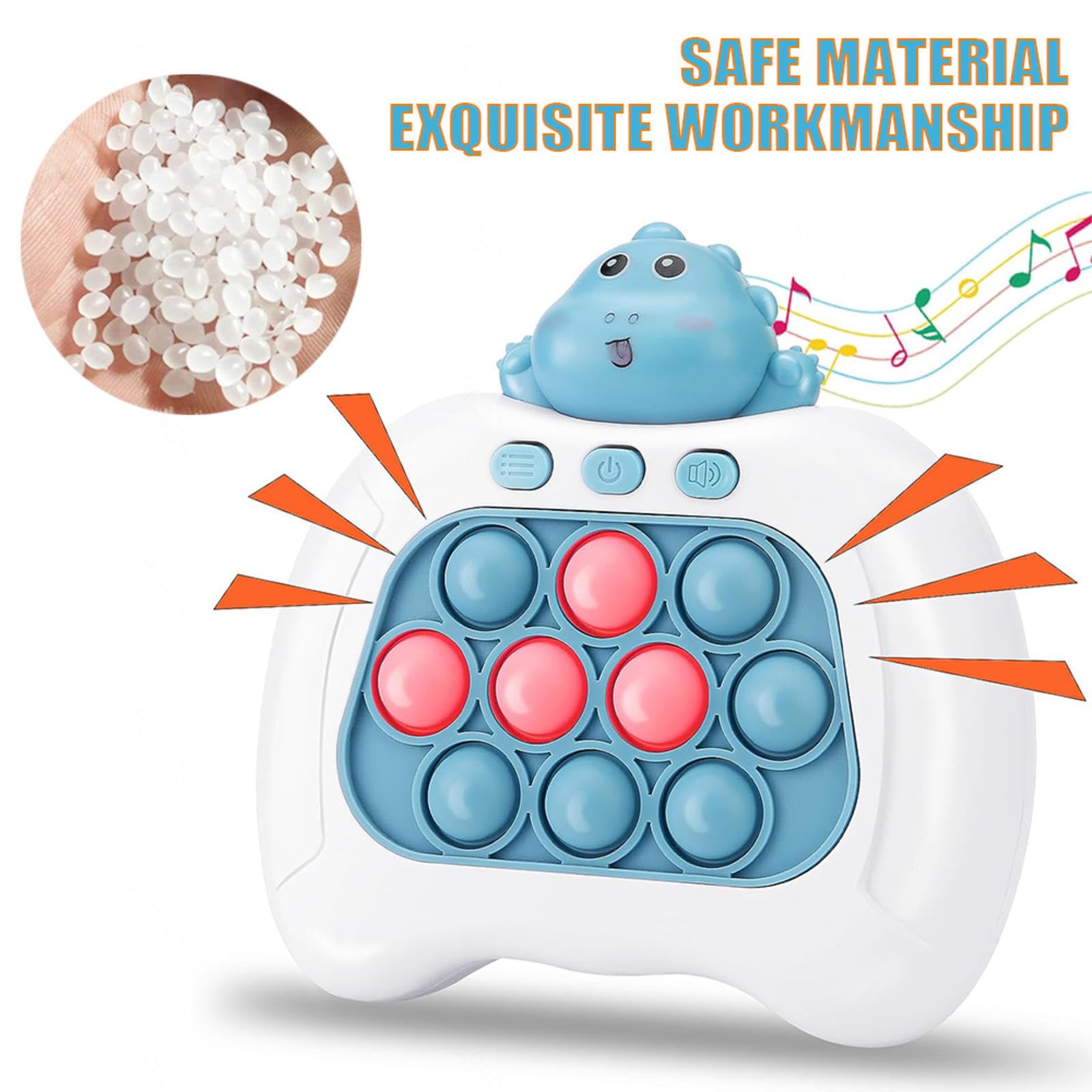 Amazon.co.jp: 減圧突破パズルゲーム機 ， 多機能解凍、知育ゲームおもちゃ ， プッシュポップ バブル バッテリー3個と充電キットが付属  ， スクイーズ おもちゃ ， 男の子と女の子への誕生日プレゼント ,Blue : おもちゃ