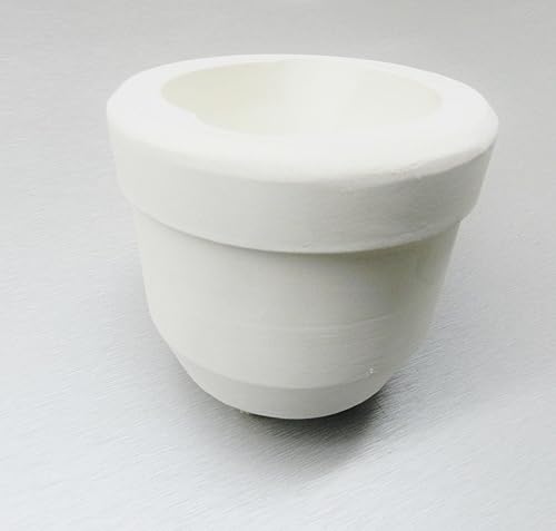 Miniatura 3 de Taza de plato de fusión de cerámica crisol 3.3 lbs capacidad 48 Toz oro plata joyería A-1 Hecho en Italia